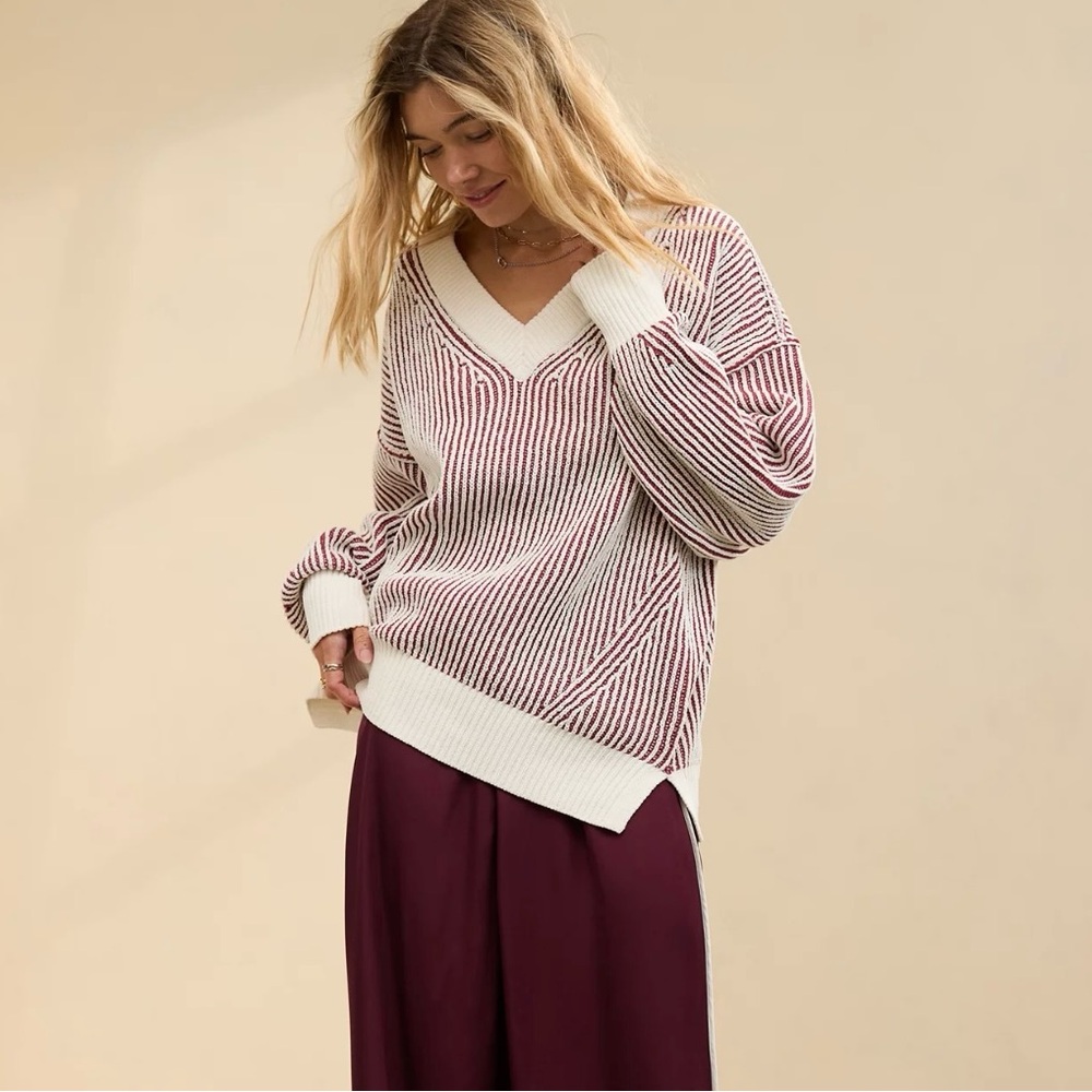 NWT Aerie Beyond Chenille V-Neck Sweater, size medium